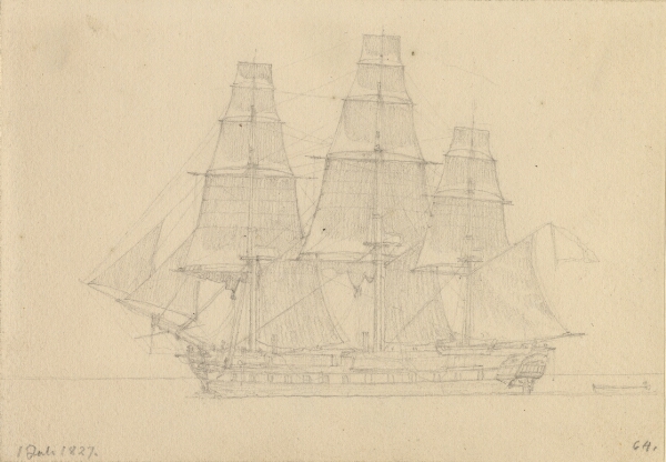 C.W. Eckersberg, En Russisk fregat.