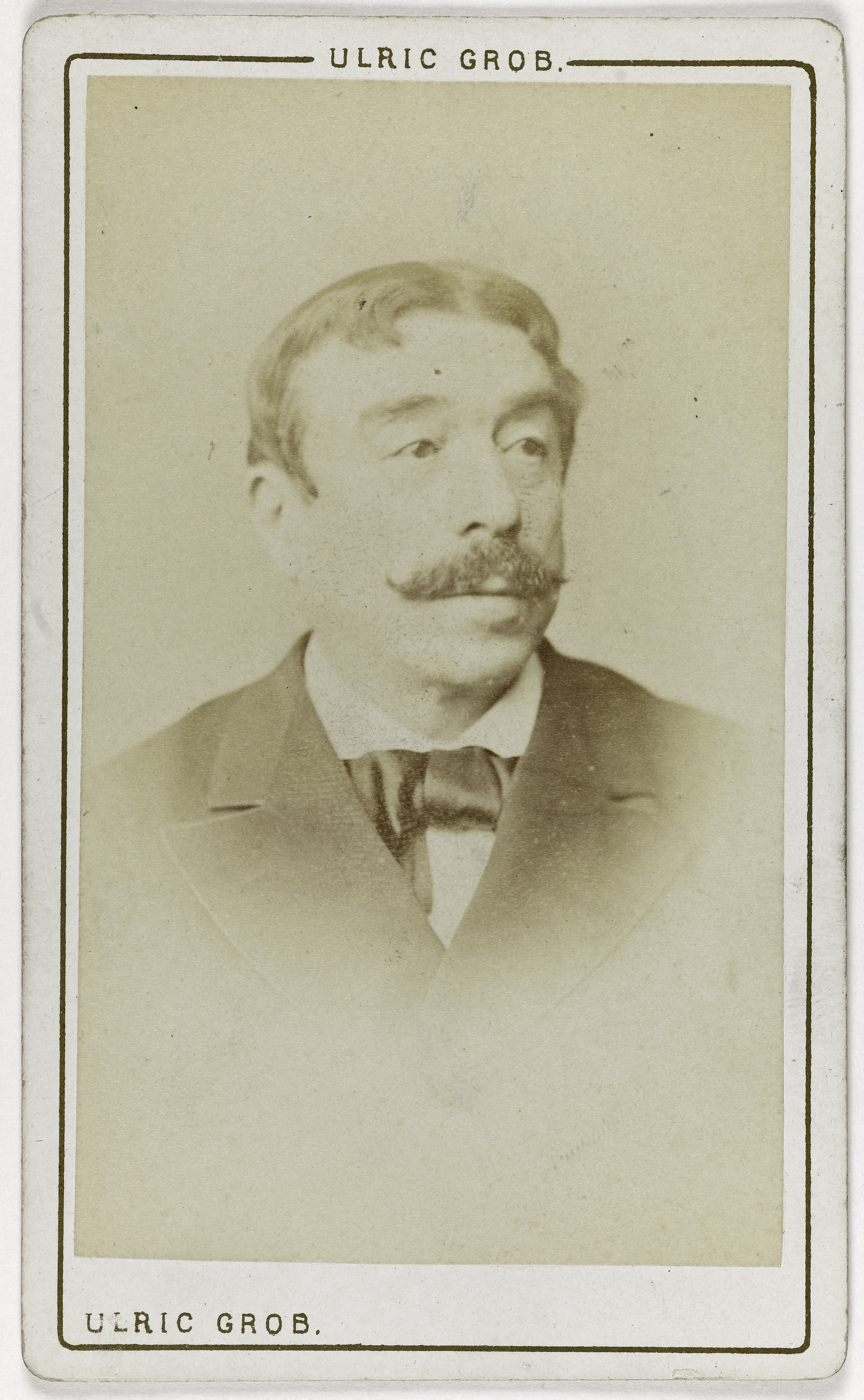 Ulric Grob, Portrait de Paulin Lecomte (1822-1898), dit Menier, acteur de théâtre.