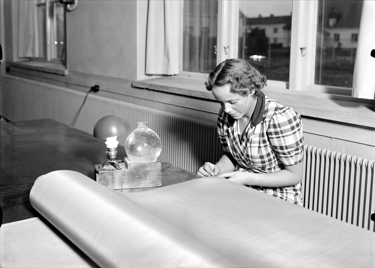 Paul Sandberg, AB Nordiska Metallduksväveriet, kvarteret Spolen, Kungsängen, Uppsala 1937