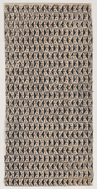 Anonymous, Sheet with pattern of triangles