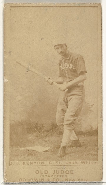 Goodwin & Company, Kenyon, Catcher, St. Louis Whites, from the Old Judge series (N172) for Old Judge Cigarettes