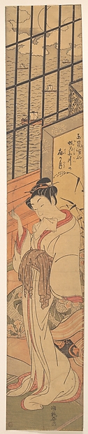 Isoda Koryūsai, Moonrise on Edo Bay