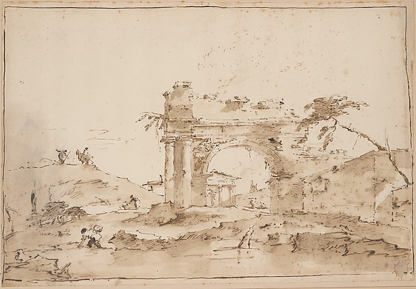Francesco Guardi, Capriccio with Roman Ruins
