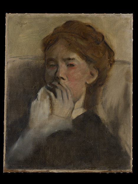 Edgar Degas, Young Woman with Her Hand over Her Mouth
