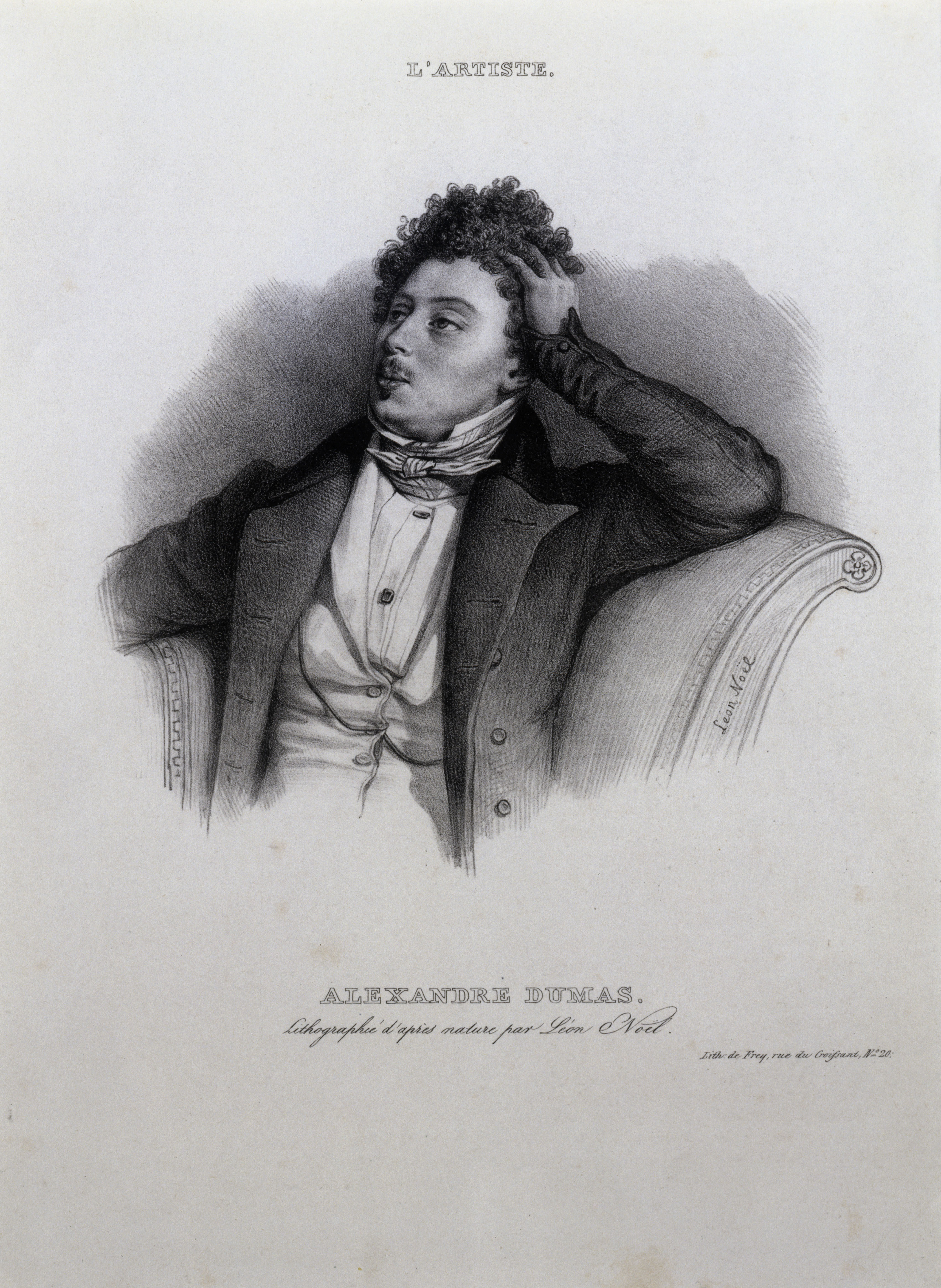 Alphonse Léon Noel, Portrait d'Alexandre Dumas