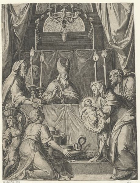 Cort, Cornelis, (1533?-1578), (printmaker), The presentation in the temple