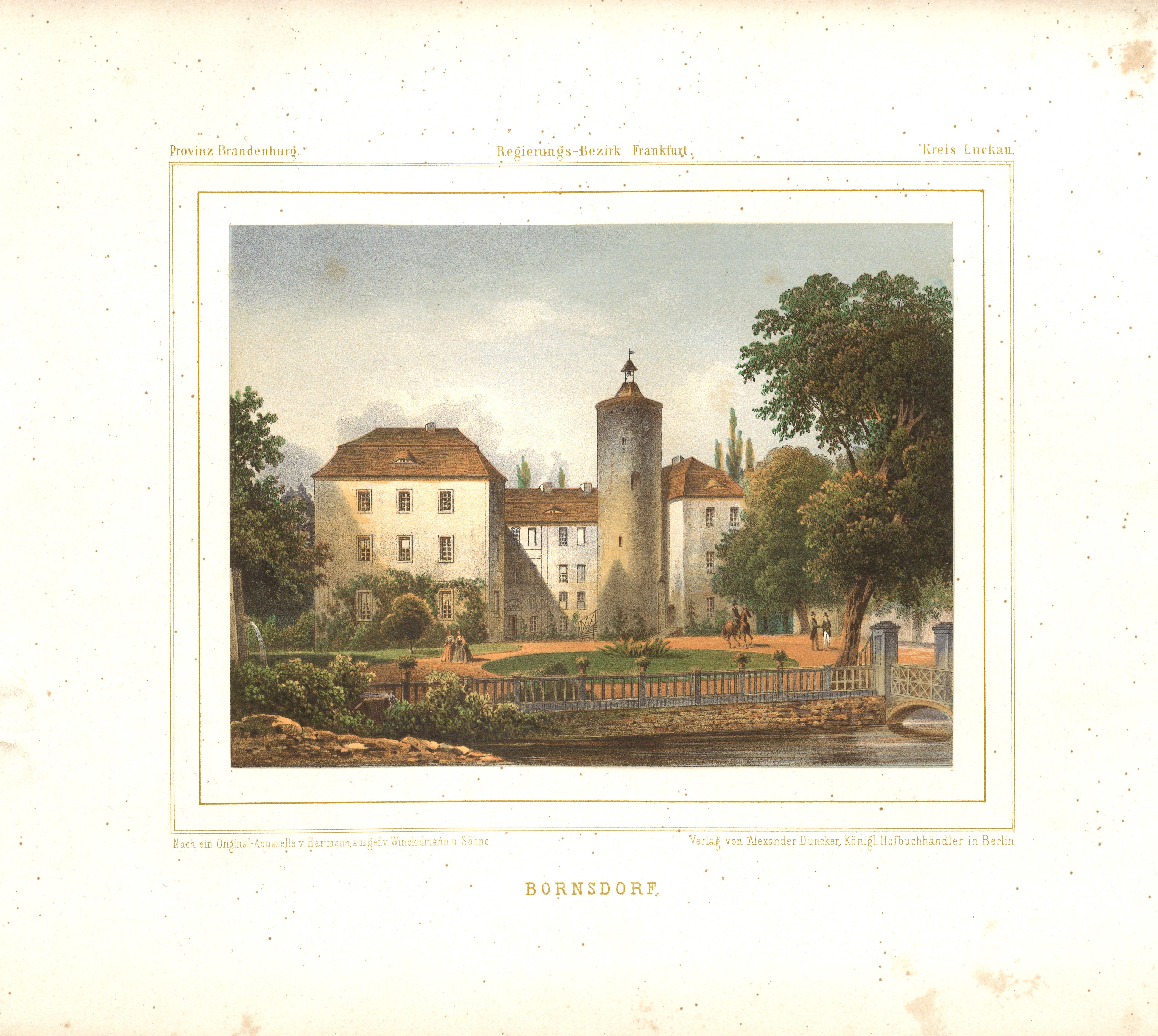 Winckelmann & Söhne (Verlag), Bornsdorf (Kr. Luckau): Schloss von Westen