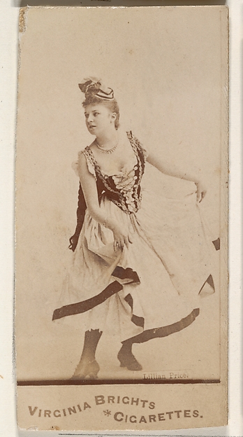 Allen & Ginter, Lillian Price, from the Actors and Actresses series (N45, Type 1) for Virginia Brights Cigarettes