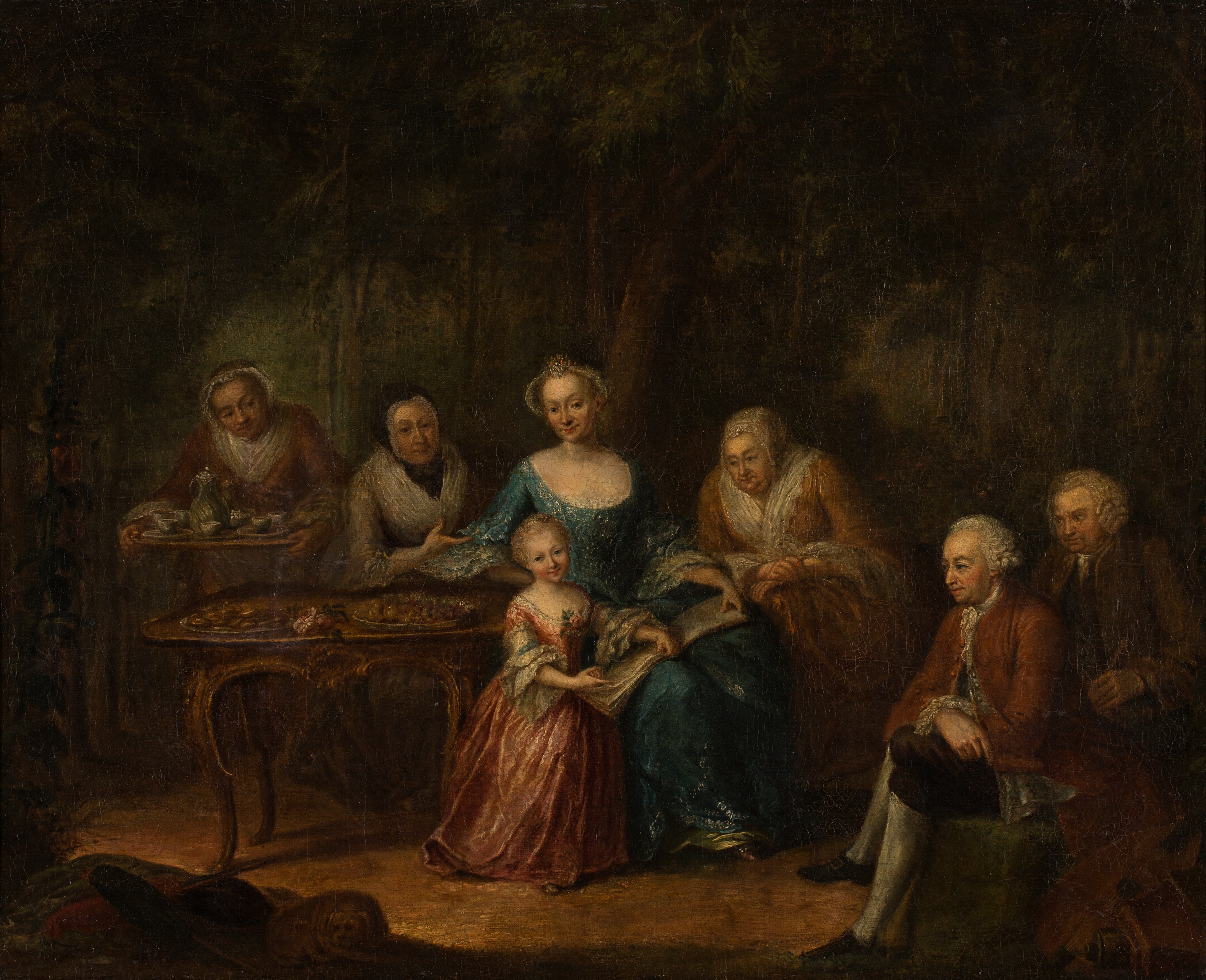 Anna Dorothea Therbusch, Selbstbildnis mit Familie im Garten