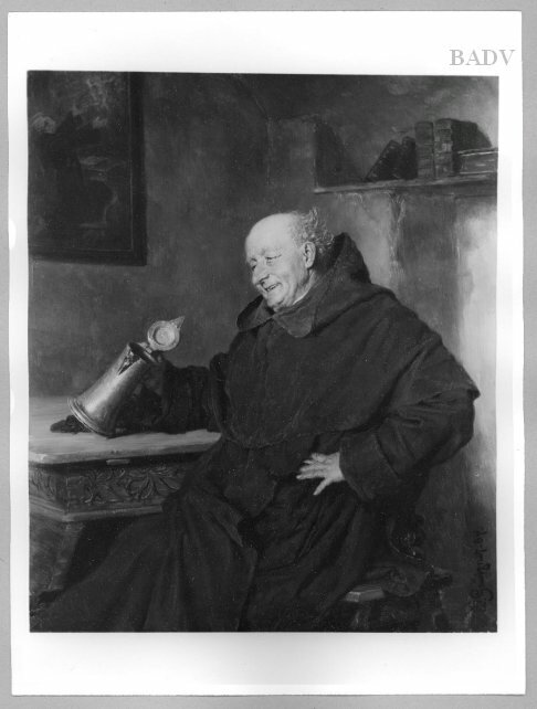 Eduard von Grützner, Mönch mit Bierkrug
