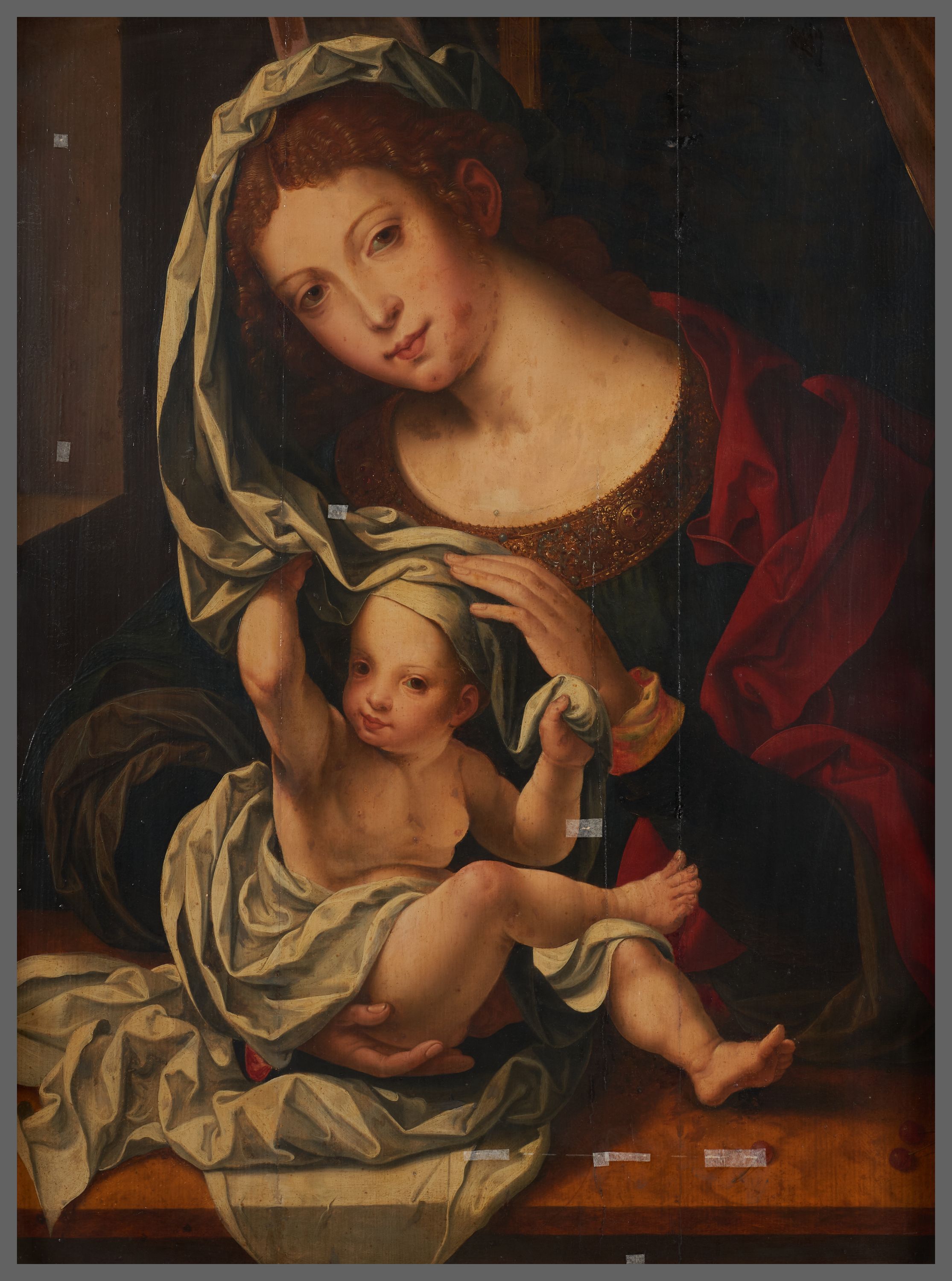 Anonyme, Vierge à l'Enfant, d'après Mabuse