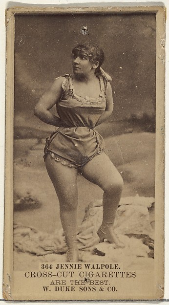 W. Duke, Sons & Co., Card Number 364, Jennie Walpole, from the Actors and Actresses series (N145-3) issued by Duke Sons & Co. to promote Cross Cut Cigarettes