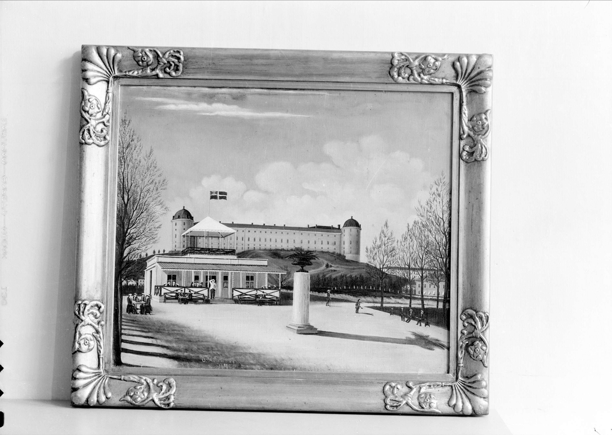 Gunnar Sundgren, Oljemålning - restaurang Flustret och Uppsala slott, Uppsala