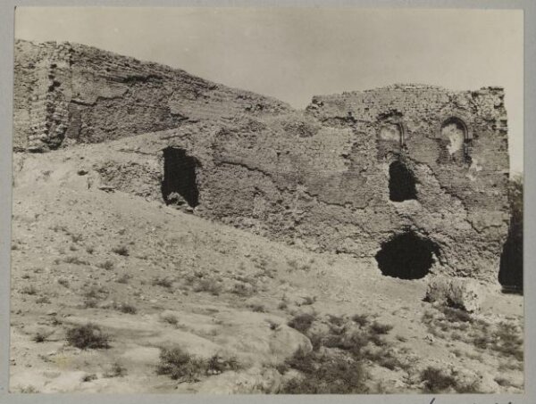 K.A.C. Creswell, Side of the water mill in the aqueduct of Ibn Tulun (Basatin), Cairo