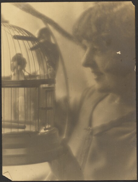 Louis Fleckenstein, [Woman with Birdcage]