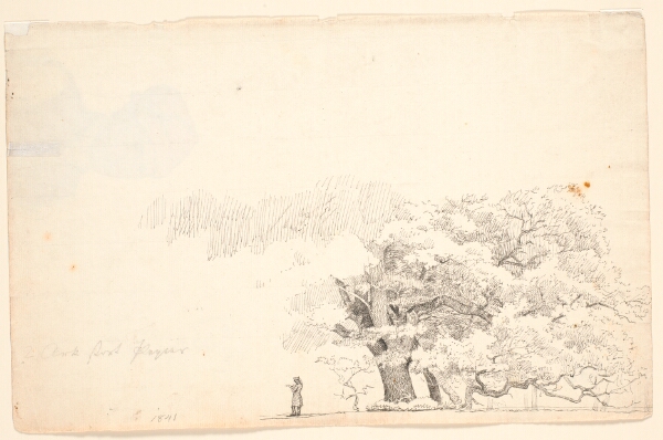 P.C. Skovgaard, Store egetræer, t.v. en læsende mand.