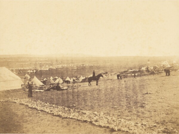 Roger Fenton, Plateau before Sebastopol, Turkish Tents in the distance.