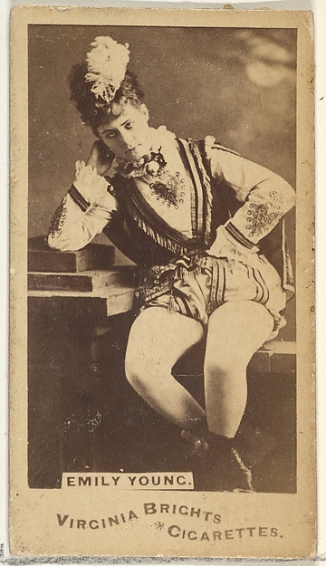 Allen & Ginter, Emily Young, from the Actors and Actresses series (N45, Type 1) for Virginia Brights Cigarettes