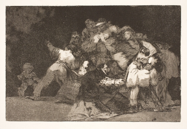 Francisco de Goya, Dårskab i almindelighed (Kattens klør og den hengivnes klæder / ganske som lasten ofte iklædes dydens vaner)