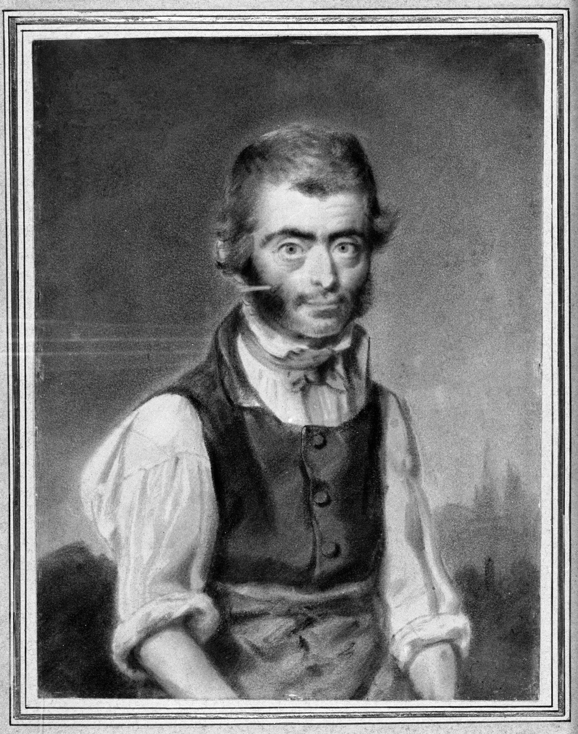 Anonyme, Portrait de Simon, gardien au Temple en 1792.