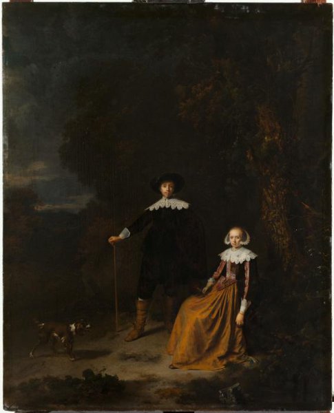Gerrit Dou, Portrait of a Couple in a Landscape