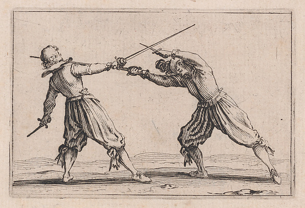 Jacques Callot, Le Duel a l'Épée et au Poignard (The Duel with the Sword and Dagger), from "Les Caprices" Series B, The Nancy Set