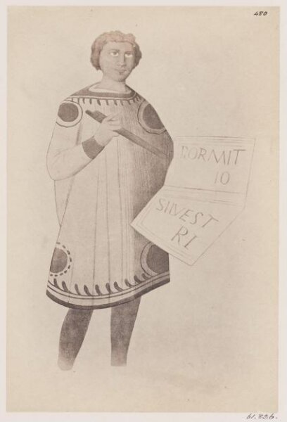 Parker, John Henry, Catacomb of SS. Saturninus and Thrason - Figure, with inscription, DORMITIO SILVESTRI, A.D. 772-795