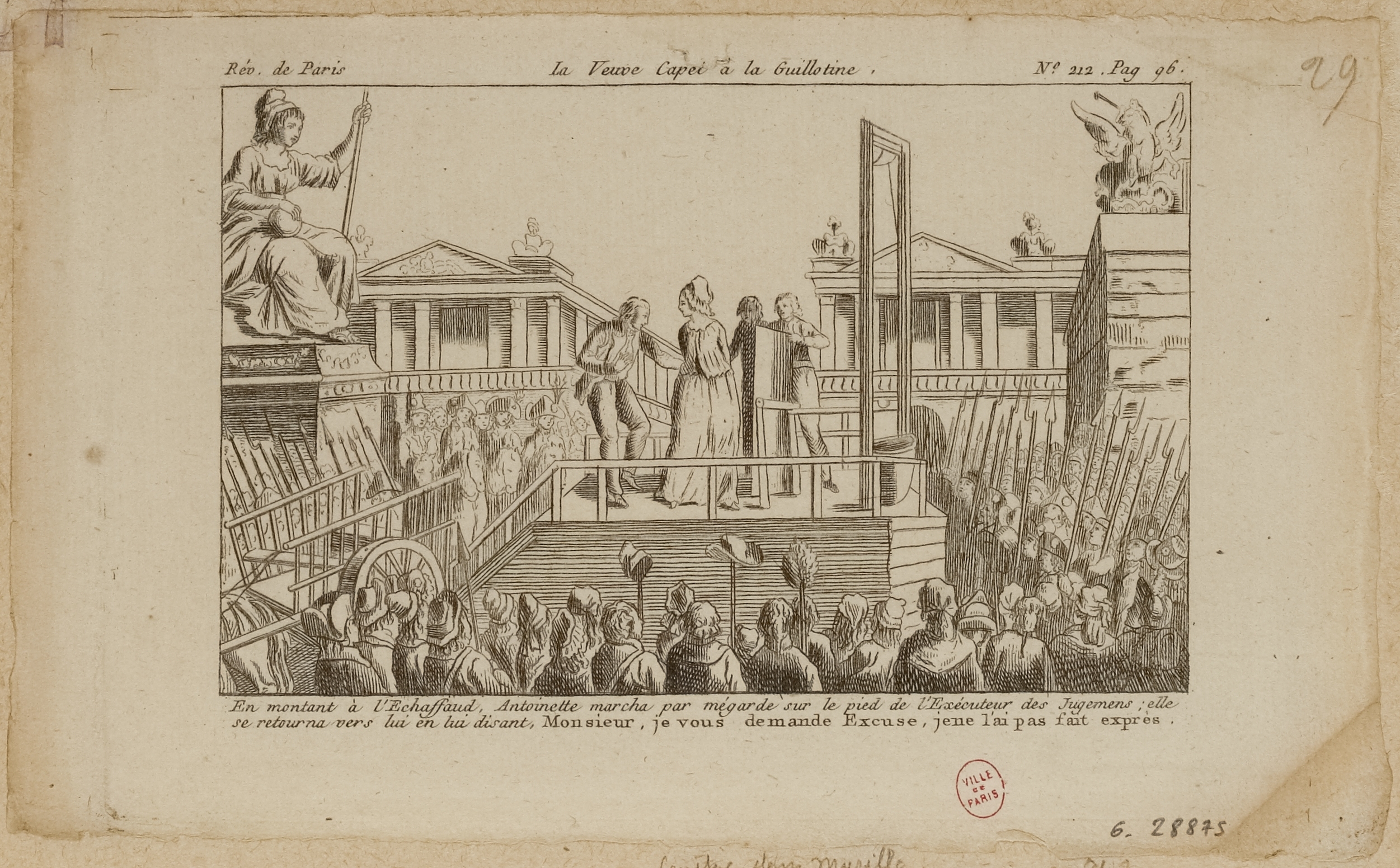 Anonyme, Rèv. de Paris - La Veuve Capet à la Guillotine - Nº212 P.96.