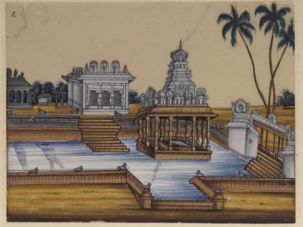 Unknown, One of sixteen paintings of unidentified South Indian temples.