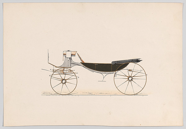 Anonymous, French, 19th century, Design for Vis-A-Vis Carriage