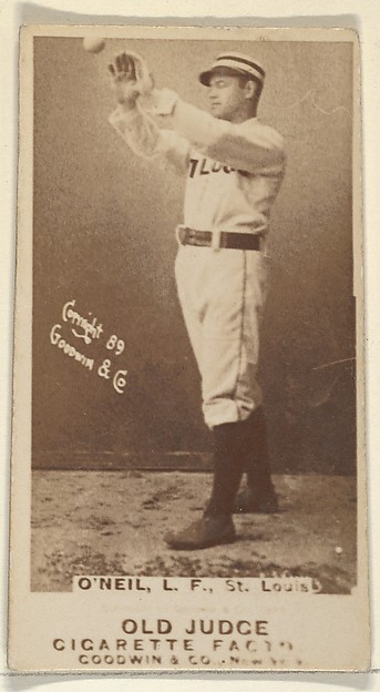 Goodwin & Company, James Edward "Tip" O'Neill, Left Field, St. Louis Browns, from the Old Judge series (N172) for Old Judge Cigarettes