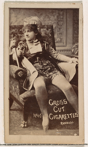 W. Duke, Sons & Co., Card Number 45, Randall, from the Actors and Actresses series (N145-1) issued by Duke Sons & Co. to promote Cross Cut Cigarettes