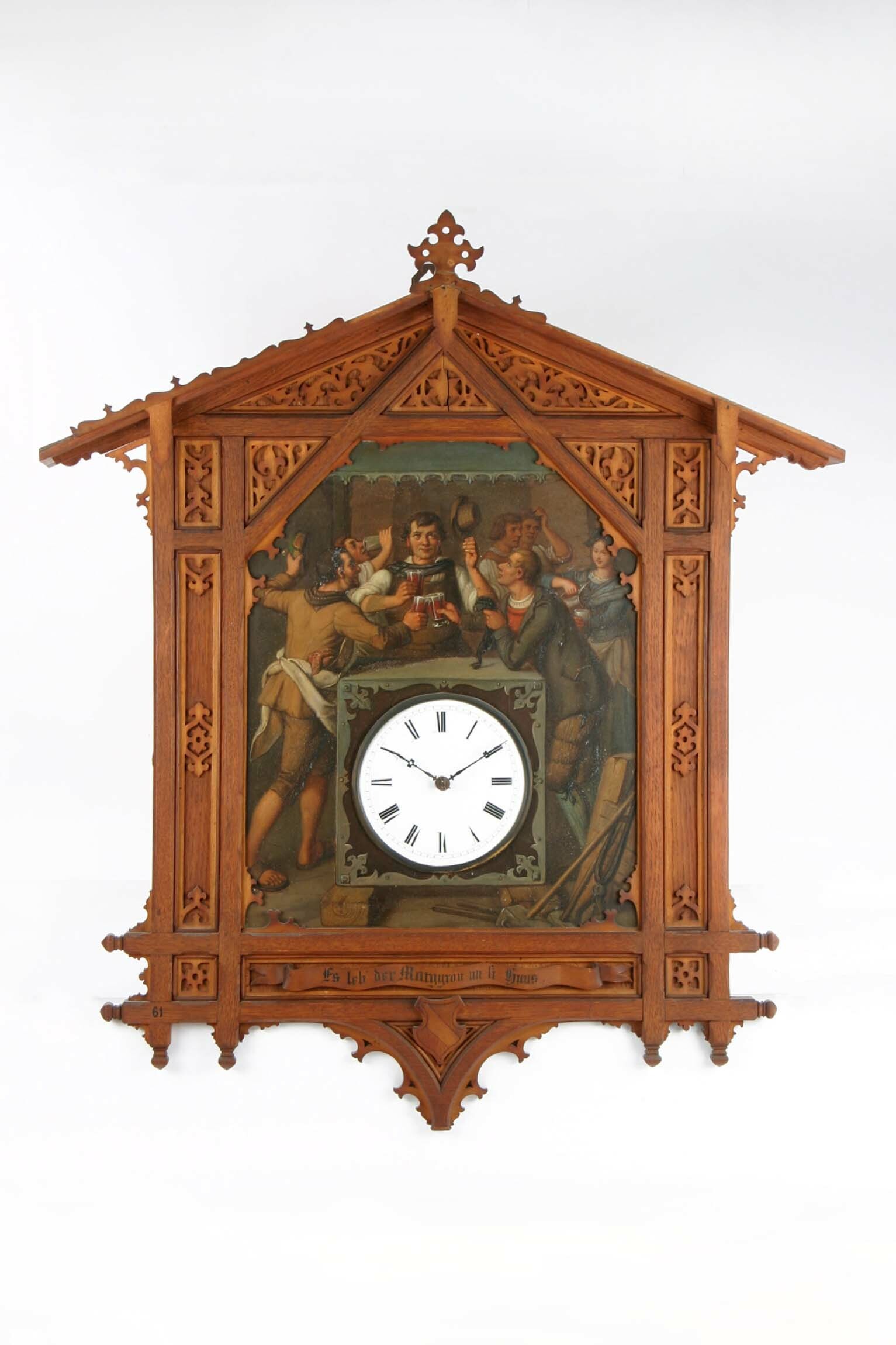 Großherzoglich Badische Uhrmacherschule, Bahnhäusleuhr, Heinrich Frank, Karlsruhe, Johann Baptist Laule, Furtwangen, 1861