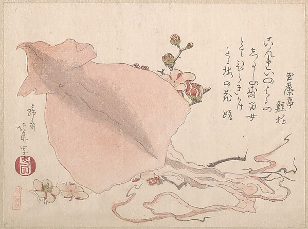 Teisai Hokuba, Dried Cuttle-Fish and Plum Blossoms