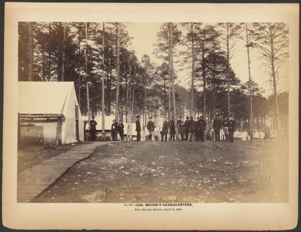 A. J. Russell, No. 249. Gen. Meade's Headquarters Near Brandy Station, April 12, 1864.