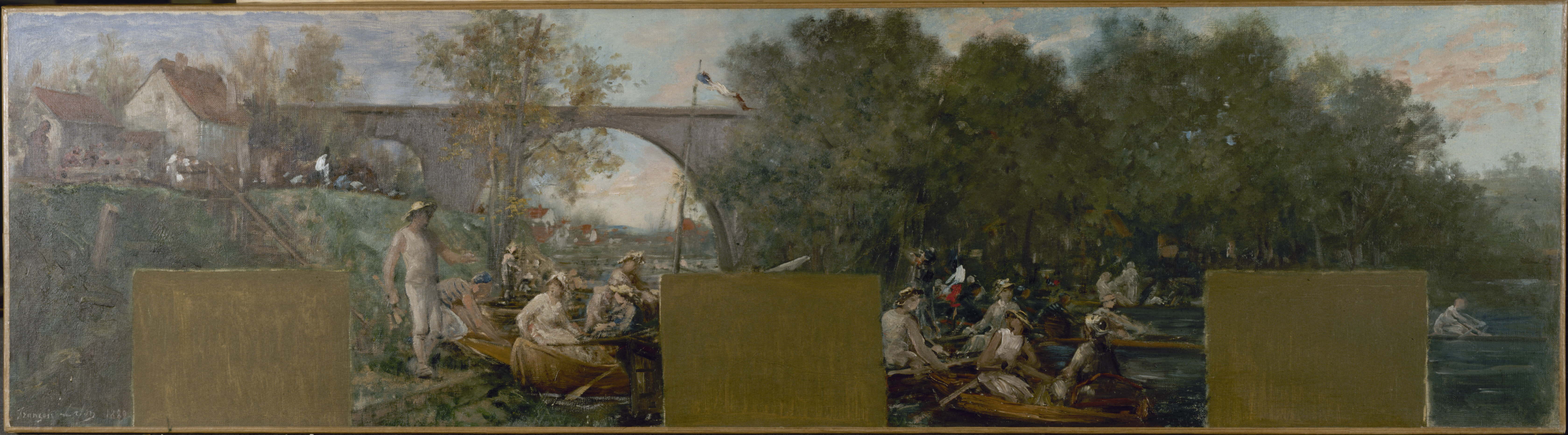 François Lafon, Esquisse pour la mairie de Nogent-sur-Marne : Canotiers sur la Marne