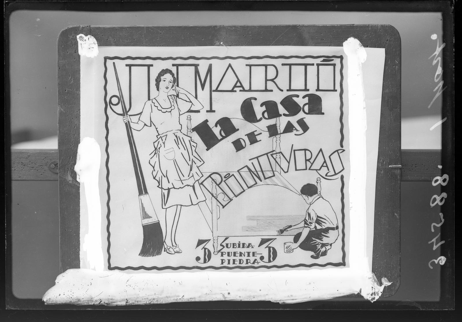 Desconegut, [Cartell publicitari de pintures J. Martí]