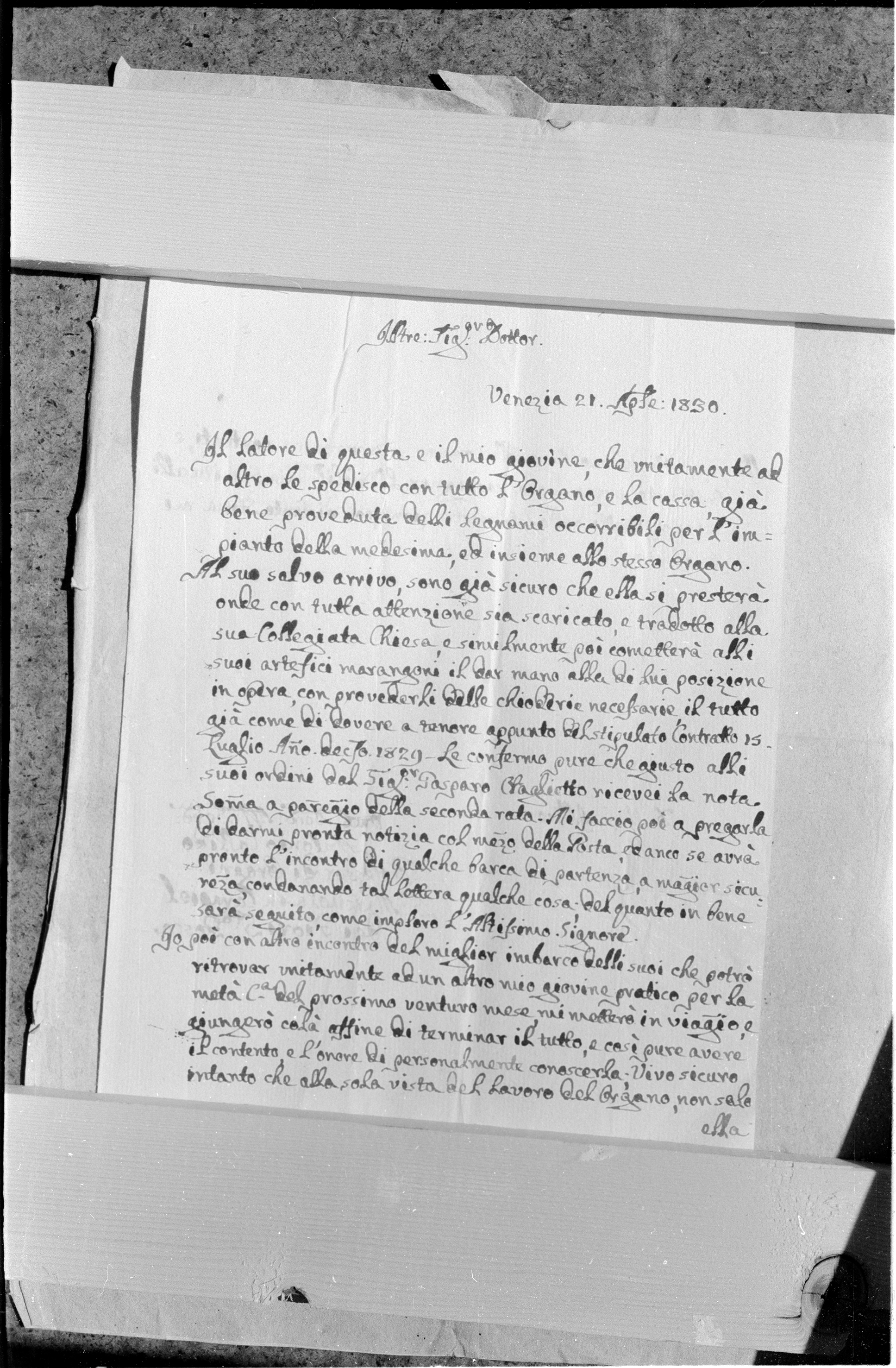 Ermin Armano, Cres (Mali Lošinj) - Arhiv katedrale - Prepiska s A. Callidom