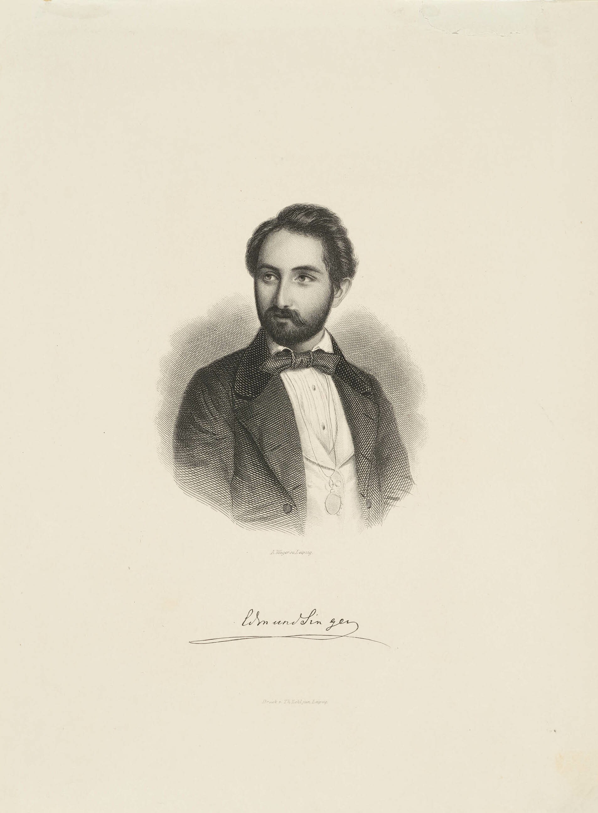 August Weger, Bildnis Edmund Singer