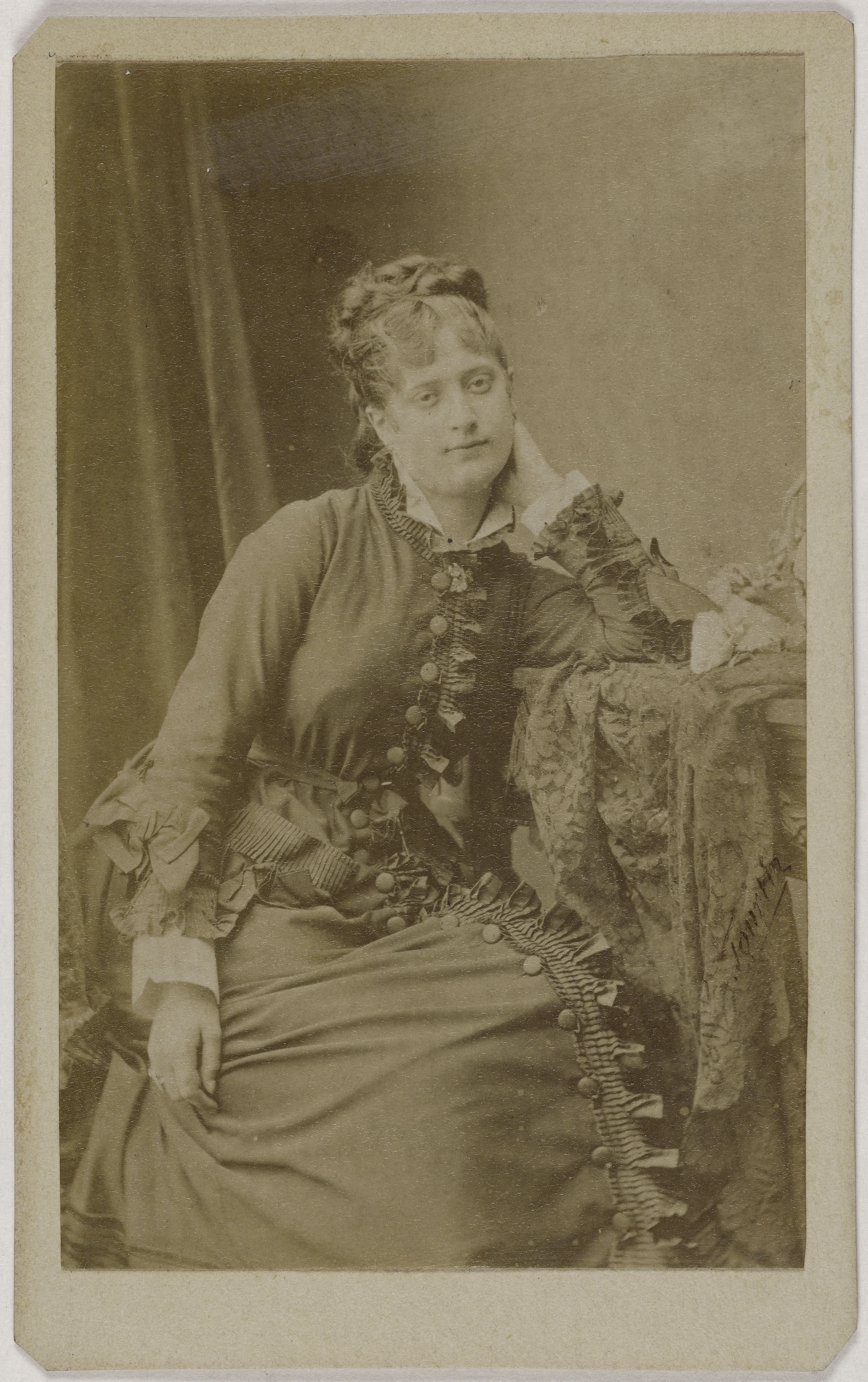 Anonyme, Portrait de Lucie Marie Davray (Marguerite Magon, dite) (1857- après 1903), (actrice, chanteuse lyrique)