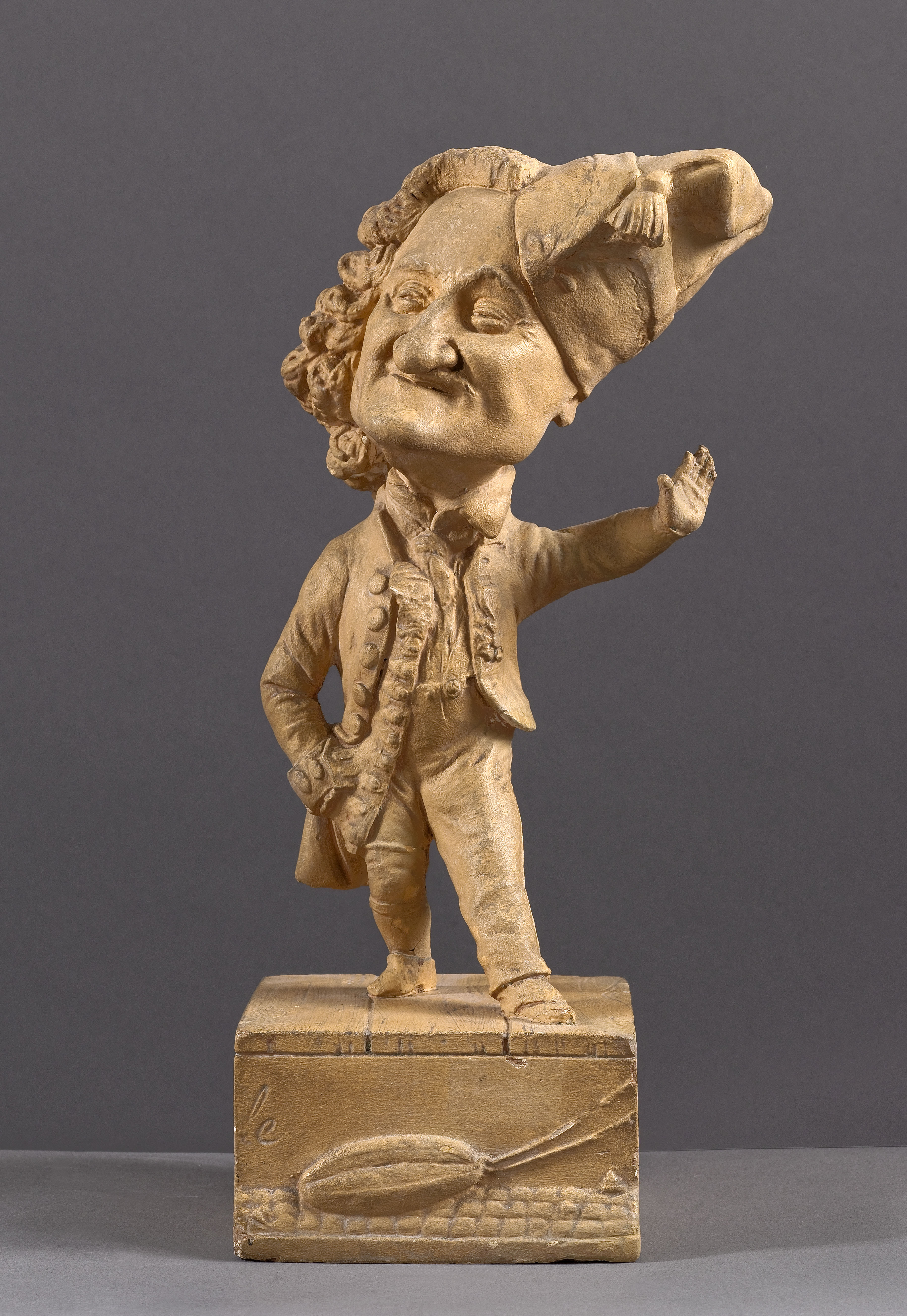 Jean Pierre Dantan, Portrait-charge de Charles-Emmanuel Lepeintre, dit Lepeintre Aîné (1785-1854), acteur dans "Le Soldat laboureur" et "Voltaire"