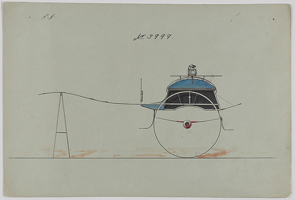 Brewster & Co., Design for Dog Cart or 2 Wheeler, no. 3999