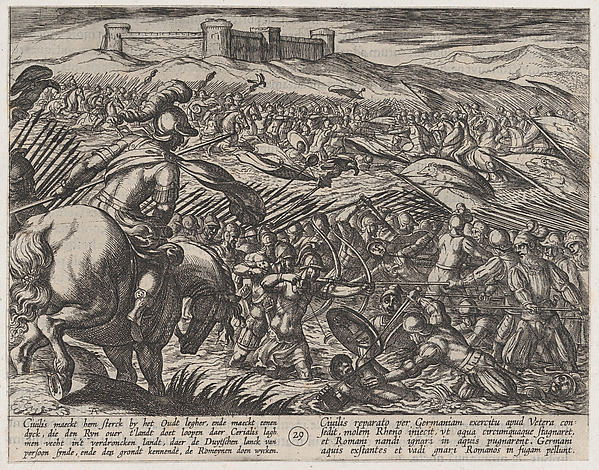 Antonio Tempesta, Plate 29: Civilis Floods the Land by Defensively Breaking the Dikes, from "The War of the Romans Against the Batavians" (Romanorvm et Batavorvm societas)