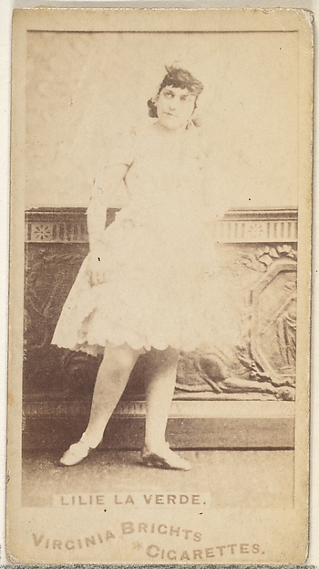 Allen & Ginter, Lilie La Verde, from the Actors and Actresses series (N45, Type 1) for Virginia Brights Cigarettes
