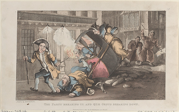 Thomas Rowlandson, The Party Breaking Up, and Quae Genus Breaking Down