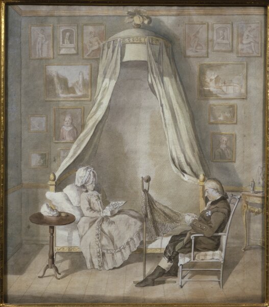Lorentz Svensson Sparrgren, Interiör med landshövding greve Claes Ekeblad och hans maka Brita, f. Horn