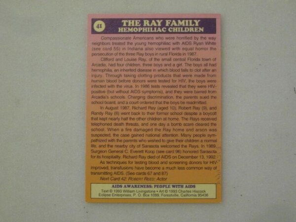 Unknown, AIDS Awareness Trading Cards