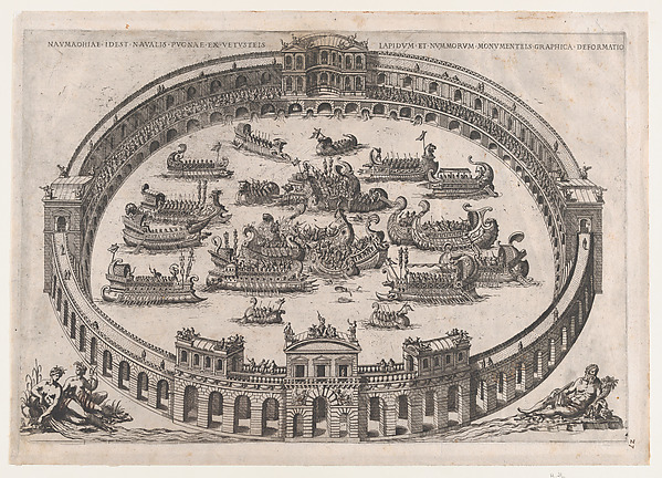 Anonymous, Roman Naval Battle, from "Speculum Romanae Magnificentiae"