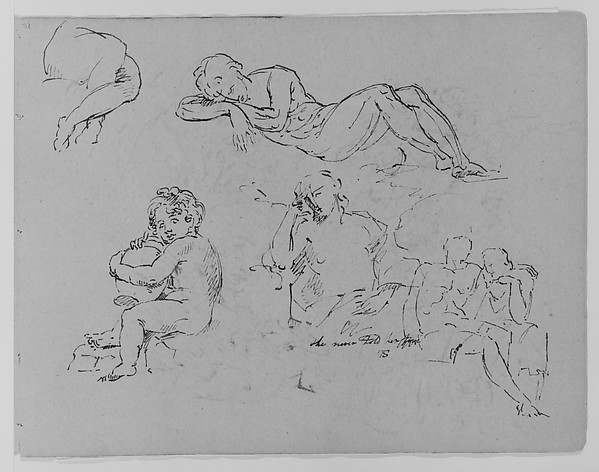 Thomas Sully, Five Figure Studies (from Sketchbook)