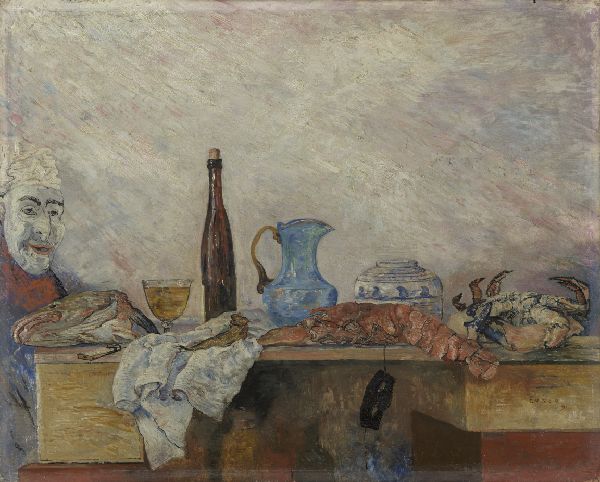 James Ensor, Mask and Crustaceans (vive le Carème)